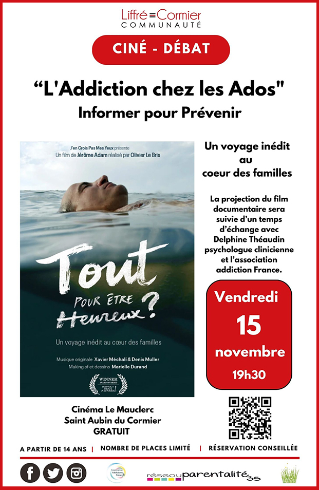 CINE DEBAT Addiction chez ados